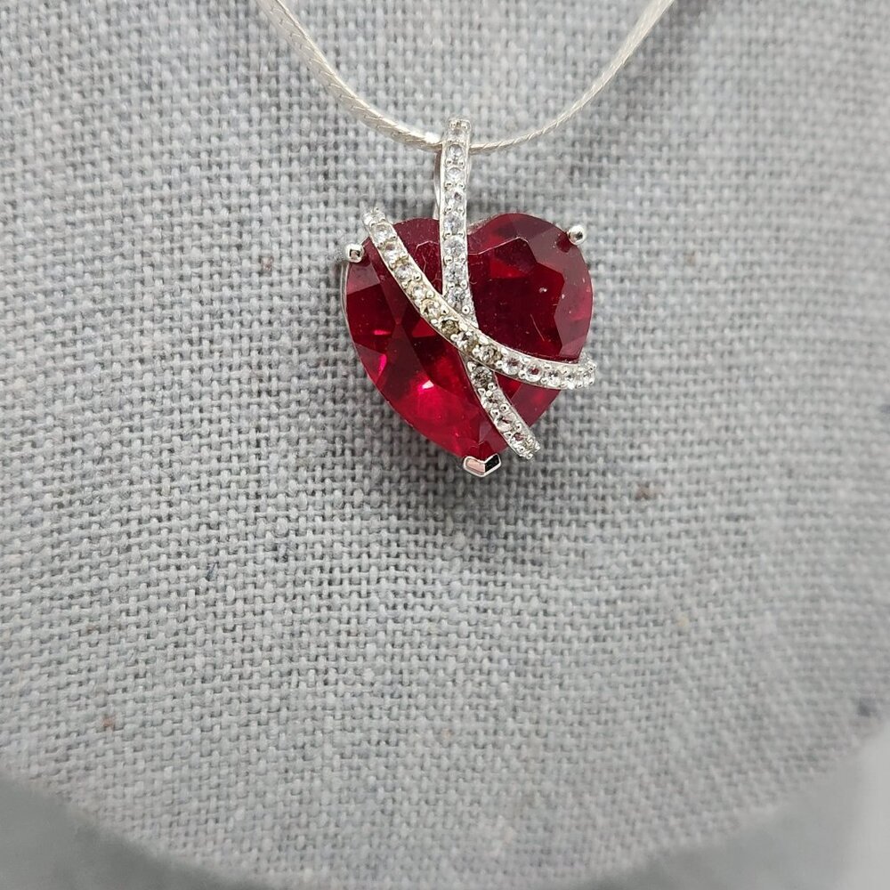 Gemstone Classics Wrapped Ruby Pendant 30" Neckla… - image 2